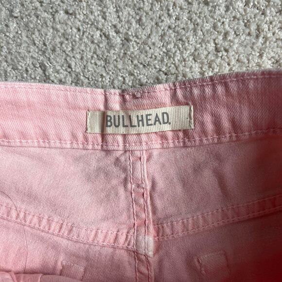 Pink bullhead low rise denim mini shorts - Picture 3 of 5